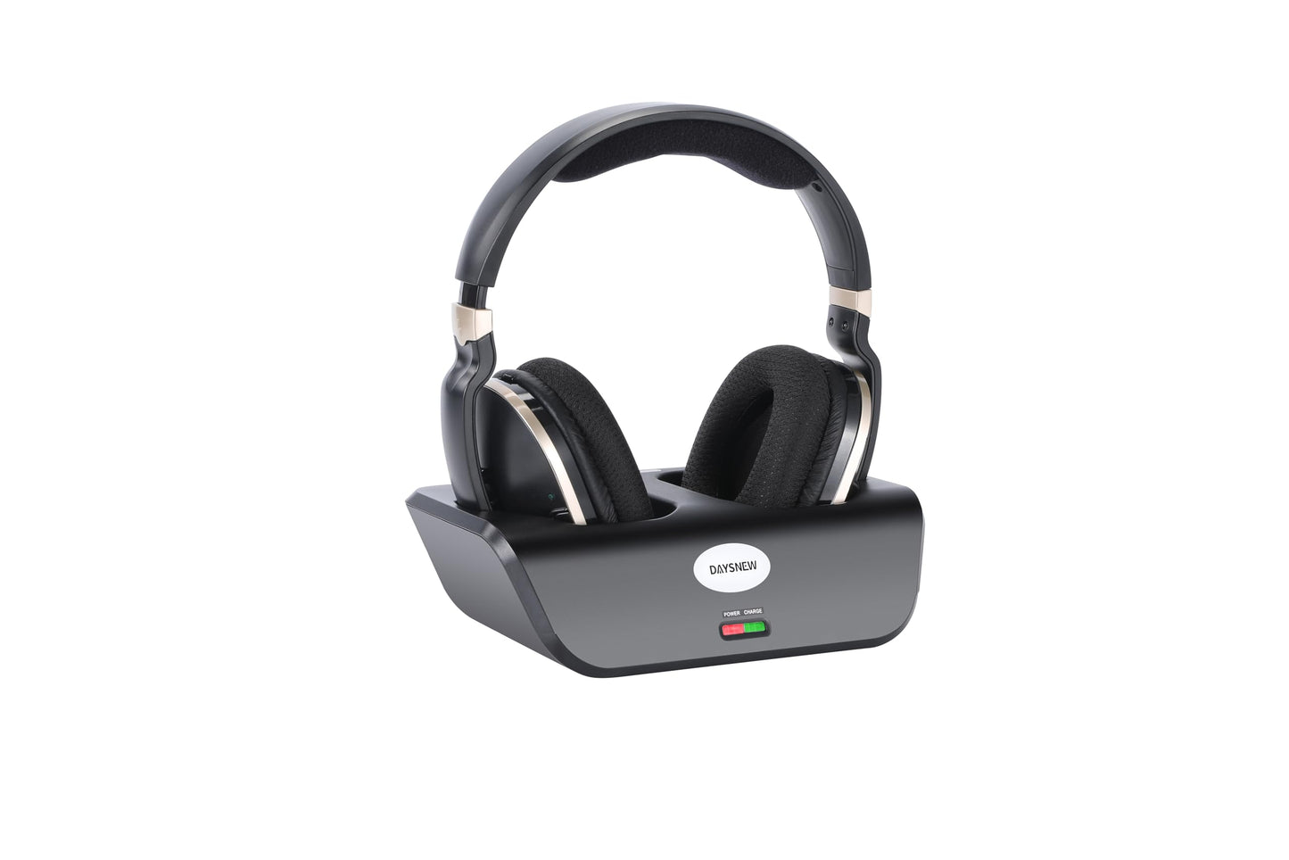 Daysnew Optical Wireless Headphones for TV Watching Over-Ear Headphones for Seniors with Charging Dock and Volume Control Plug and Play